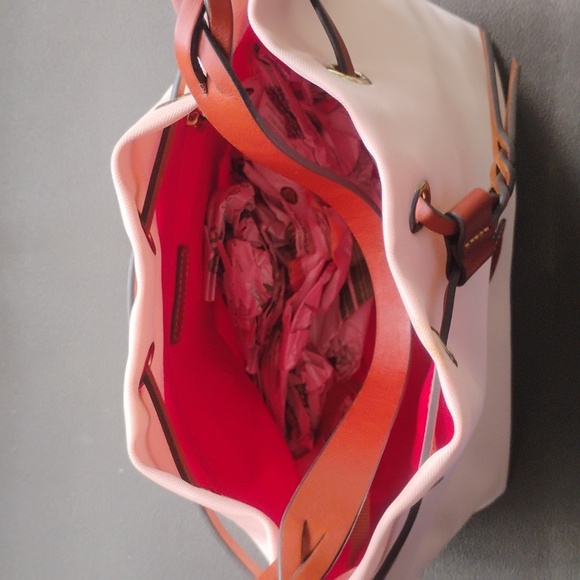 Dooney & Bourke Nylon Leather Drawstring Bucket Bag - Picture 5 of 12